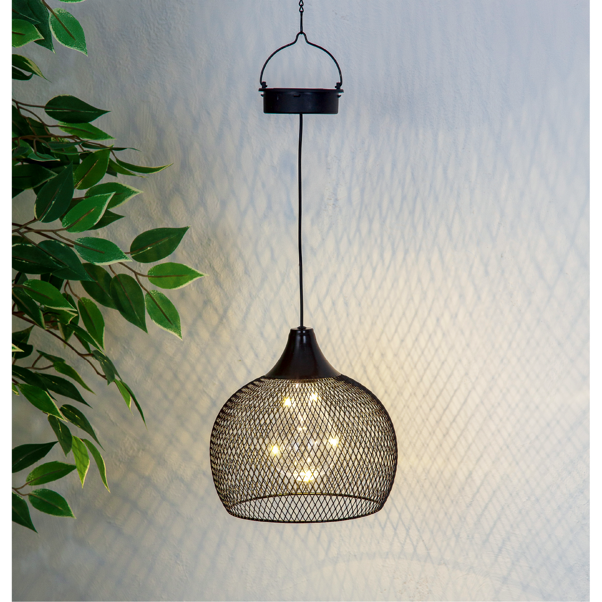 Solar Pendelleuchte Metall schwarz Ø 18,5 cm