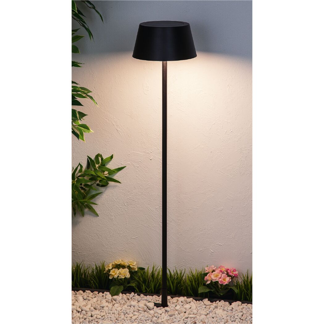 Solar-Außenstehlampe warmweiß IP 44 Ø 20 cm