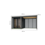 Saunahaus 'Aressa 1' anthrazit / graualuminium mit Anbaudach, Ofen 9 kW Bio externe Steuerung 452 x 231,5 x 276 cm