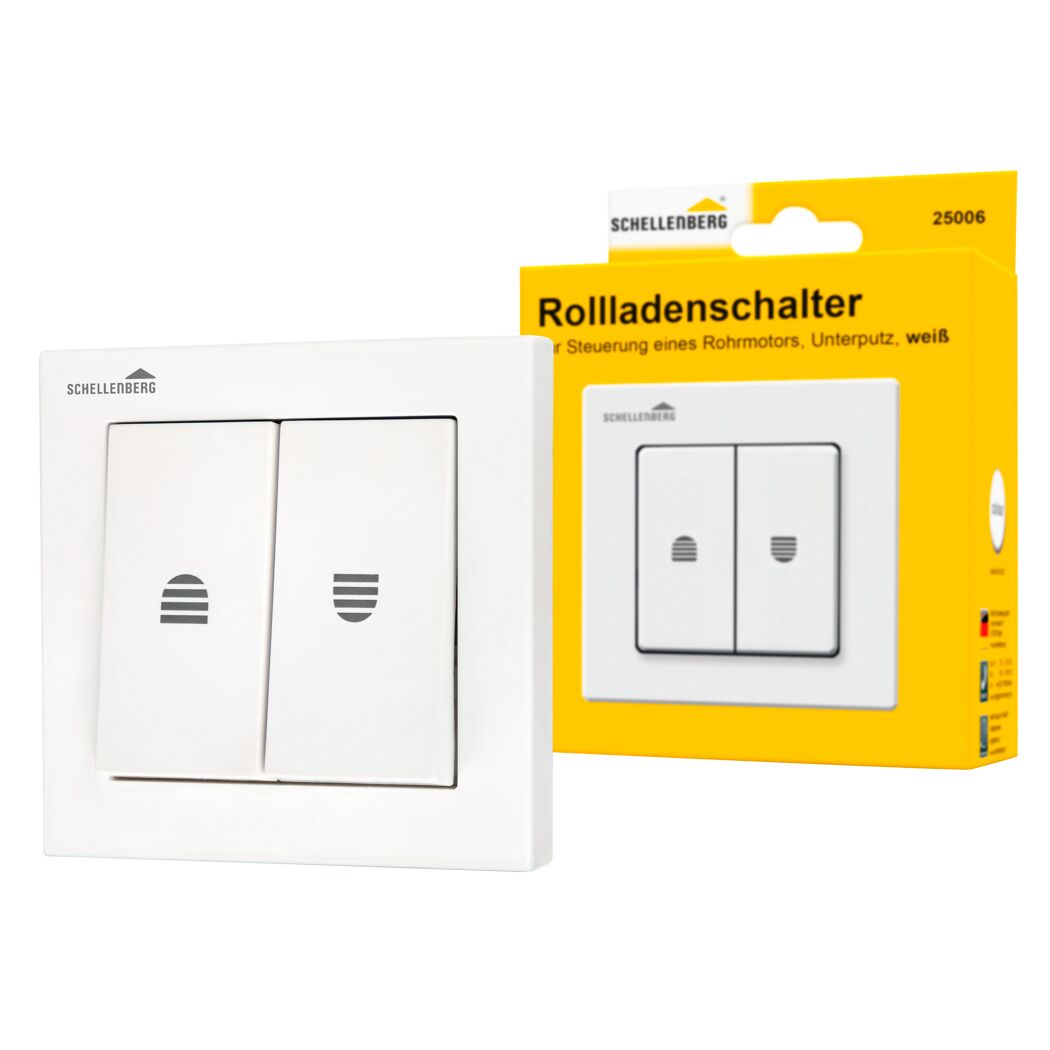 Schalter Rollladen Unterputz inklusive Rahmen