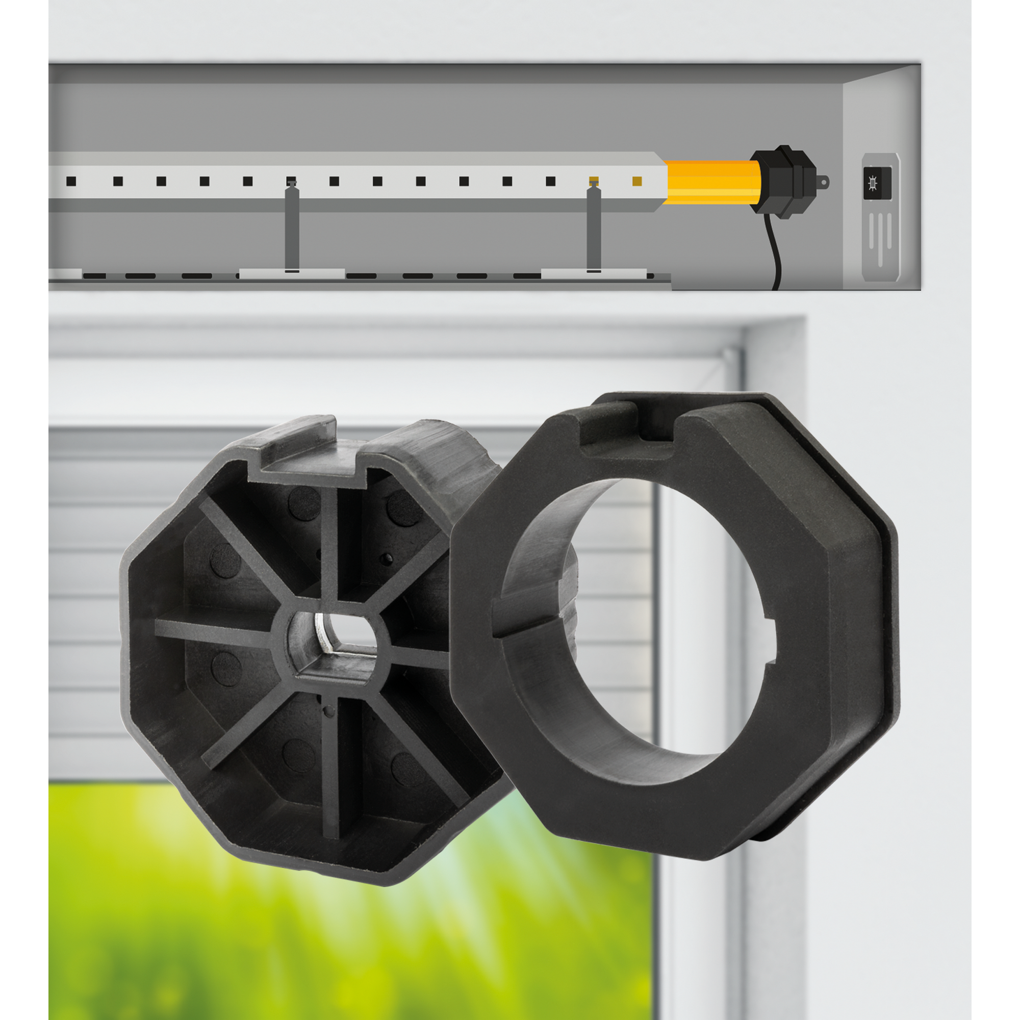Adapter-Set für 70er Achtkantwelle
