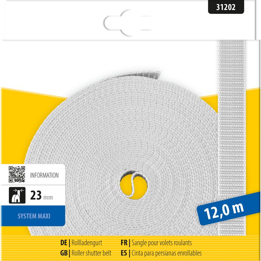Rollladengurt 2,3 cm x 12 m grau