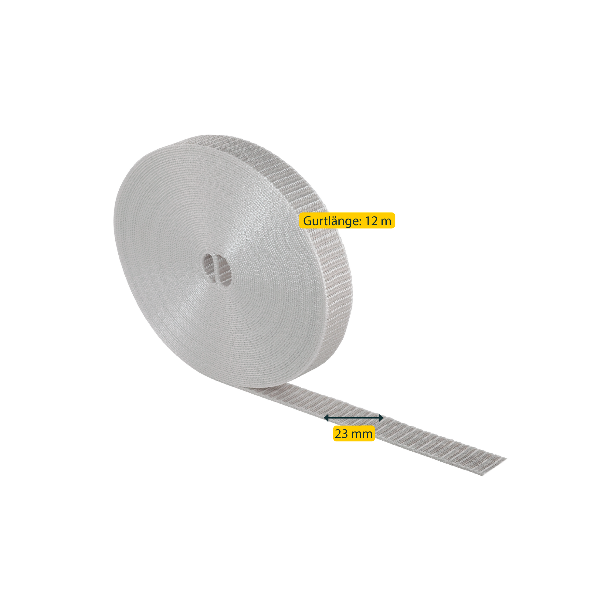Rollladengurt 2,3 cm x 12 m grau