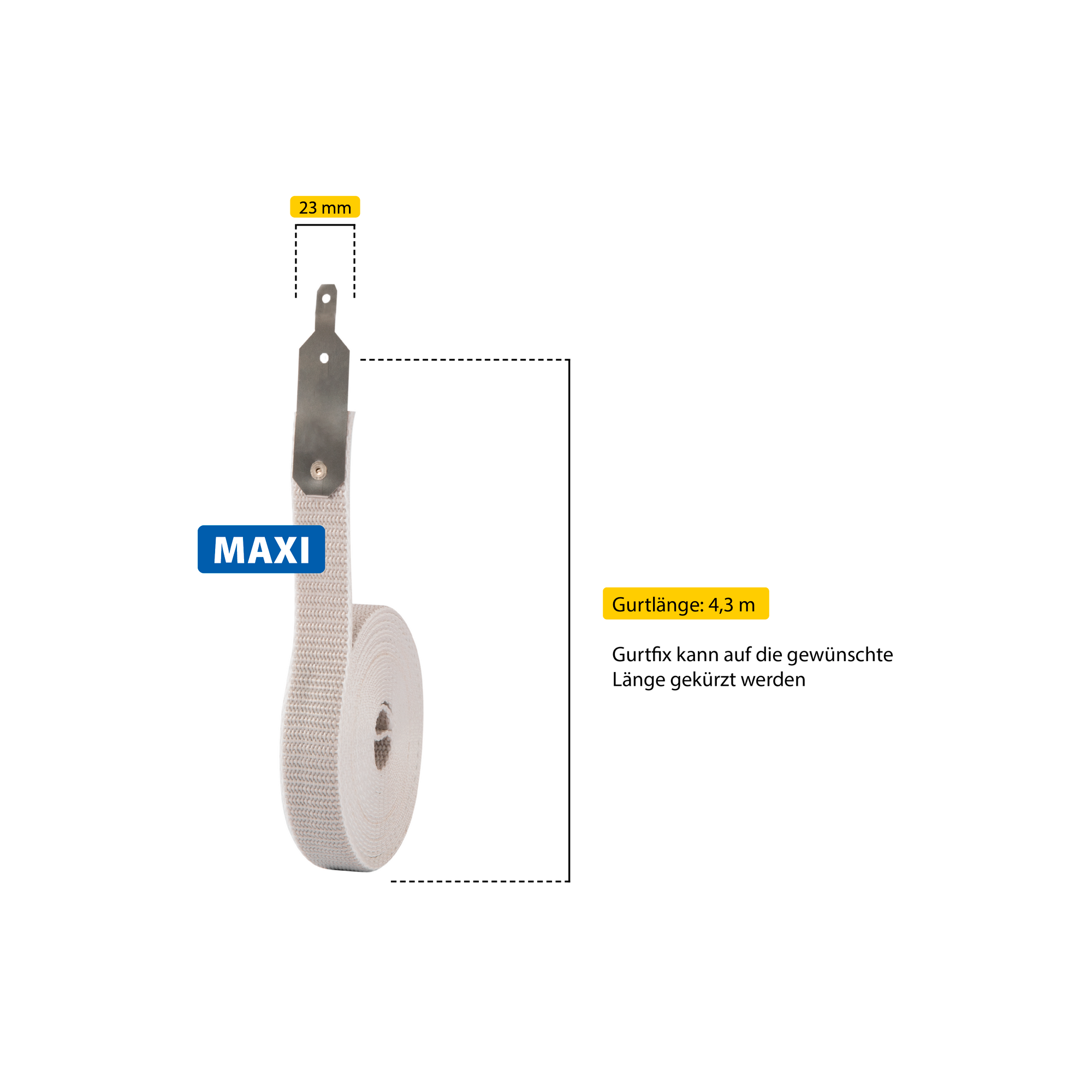 Gurtfix 'Maxi' 23 cm x 4,3 m grau