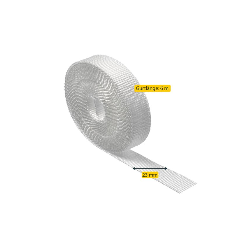 Rollladengurt 23 cm x 6 m weiß