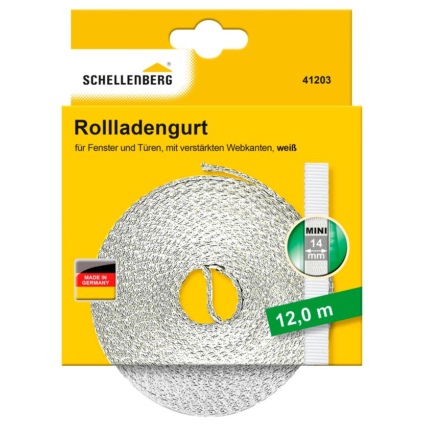 Rollladengurt 14 cm x 12 m weiss