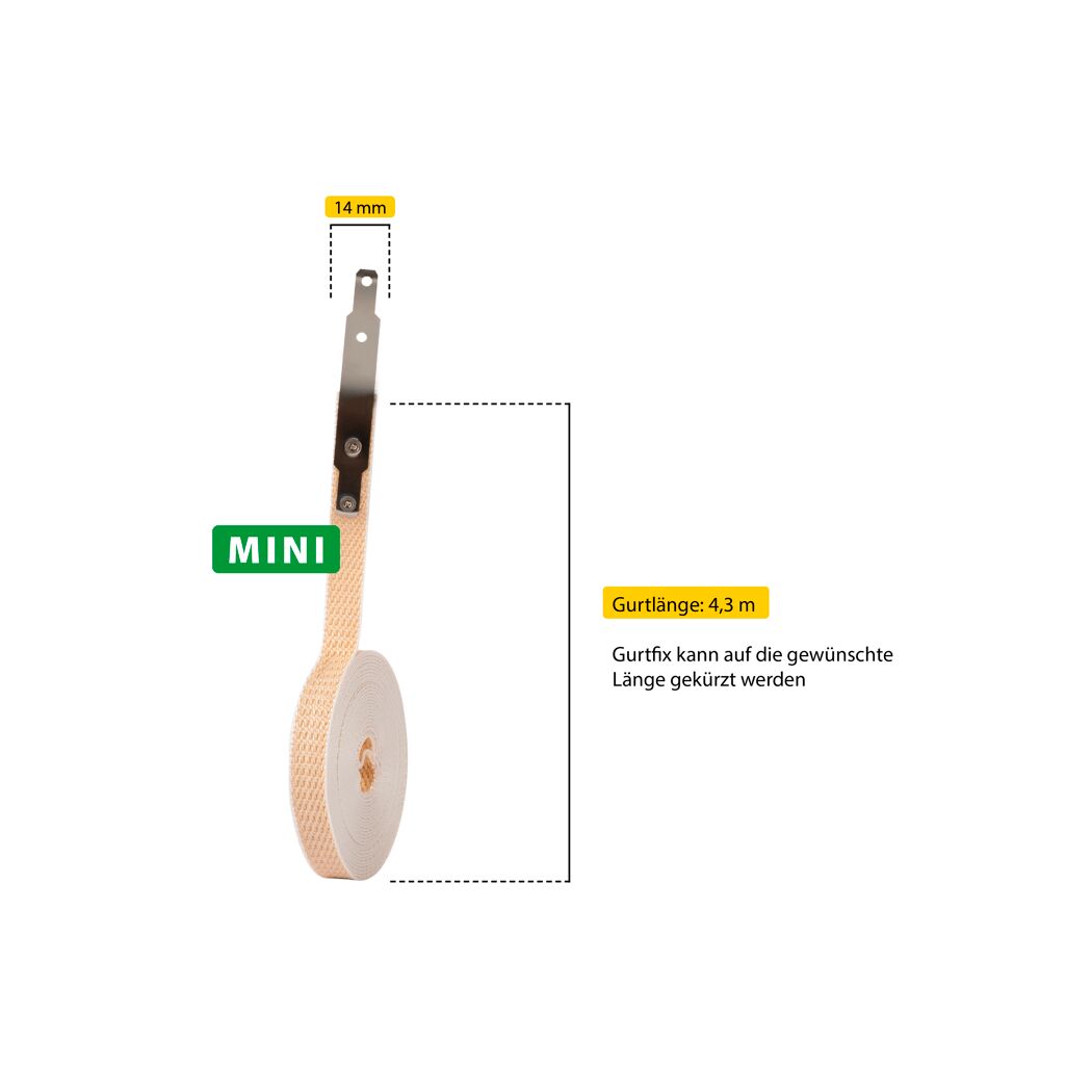 Gurtfix 'Mini' 14 cm x 4,3 m beige