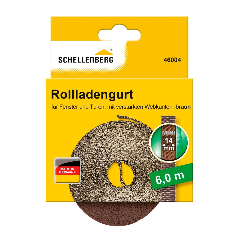Rollladengurt 14 cm x 6 m braun