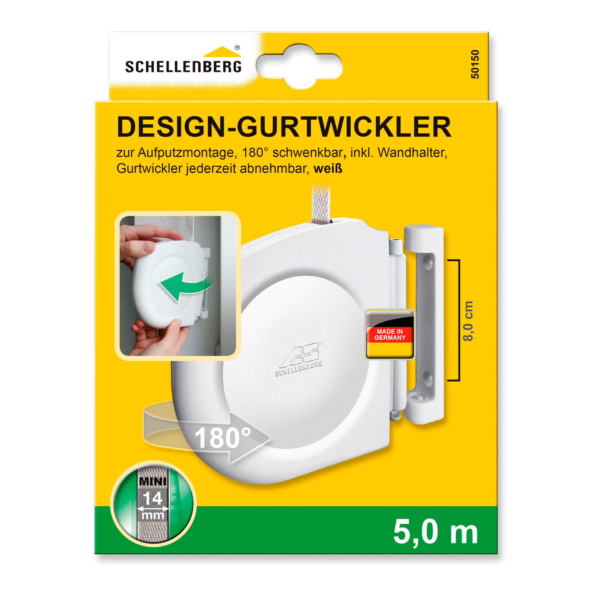 Aufschraubwickler Design 'Mini' weiß