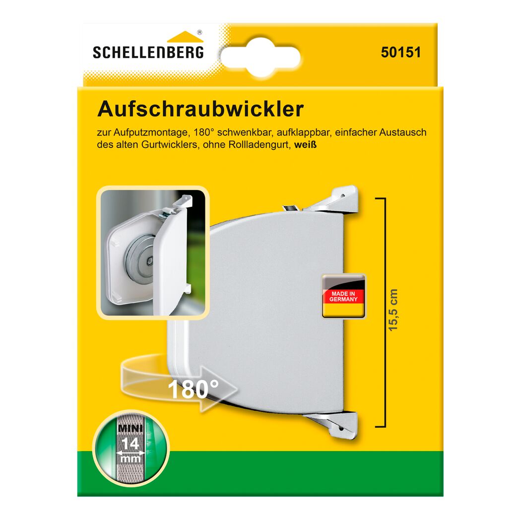 Aufschraubwickler aufklappbar 'Mini' wweiß