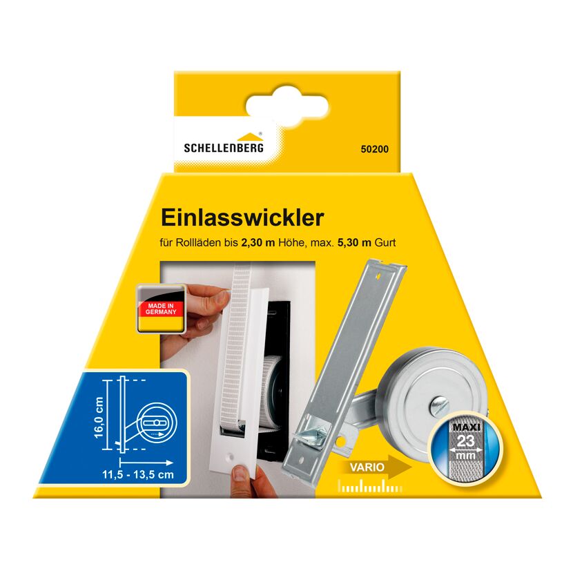 Einlasswickler 'Maxi' Lochabstand 16 cm