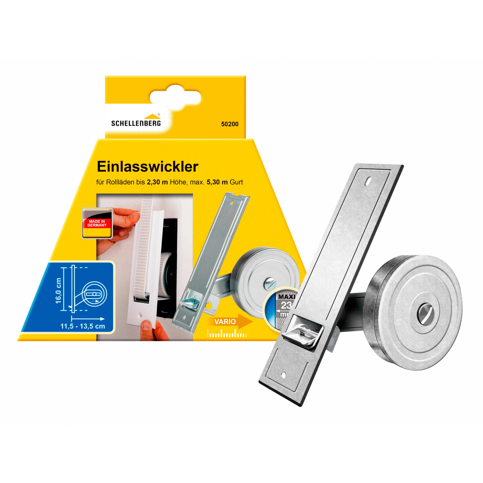 Einlasswickler 'Maxi' Lochabstand 16 cm