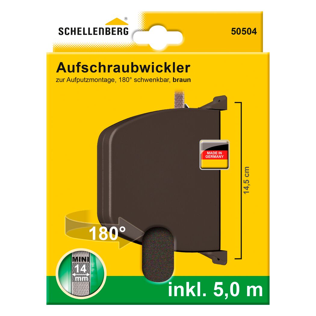 Aufschraubwickler 'Mini' schwenkbar braun