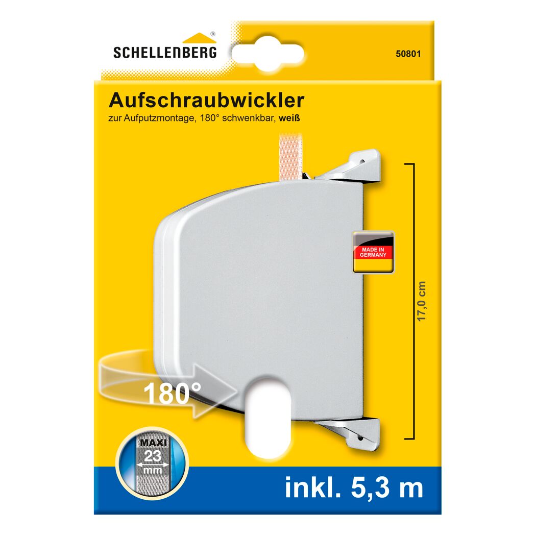 Aufschraubwickler 'Maxi' schwenkbar weiß