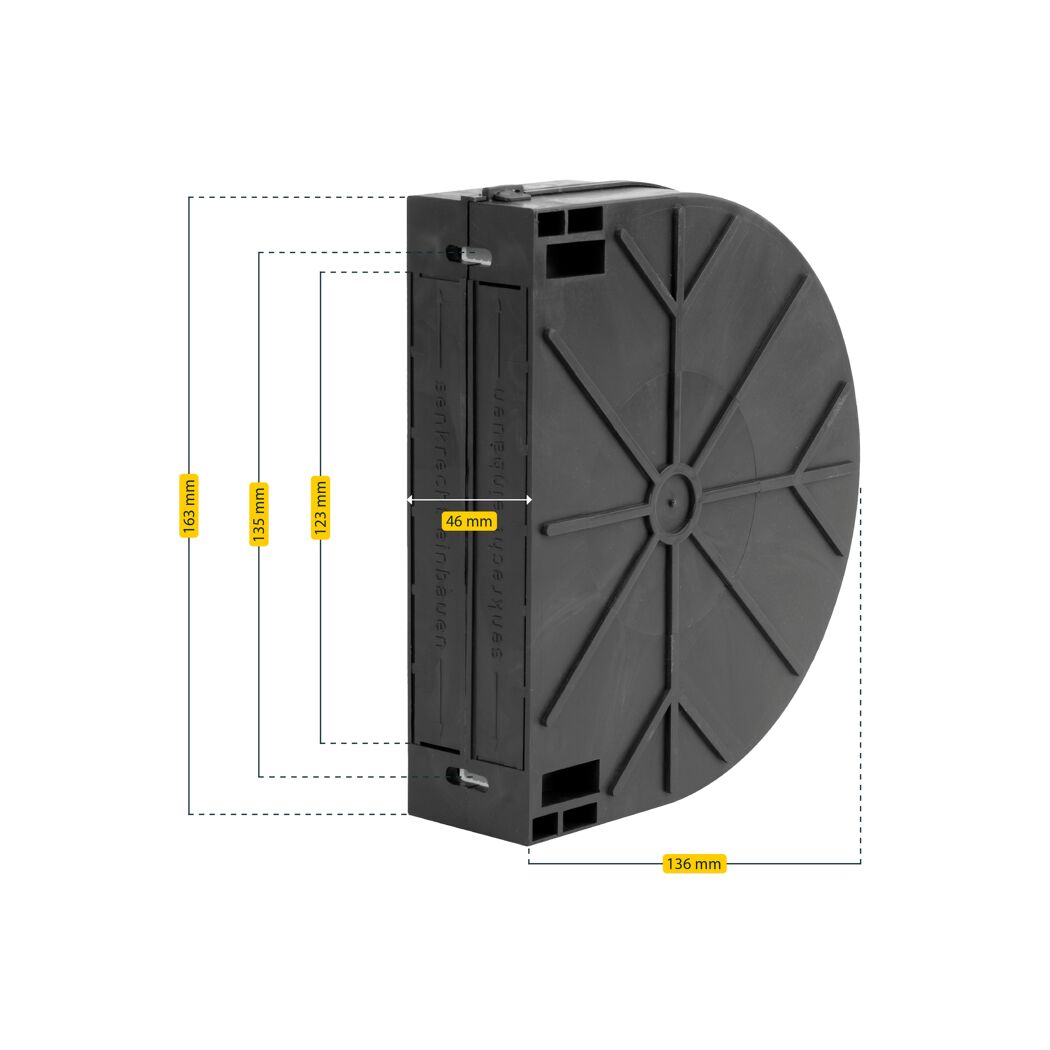 Mauerkasten PVC Lochabstand 13,5 cm