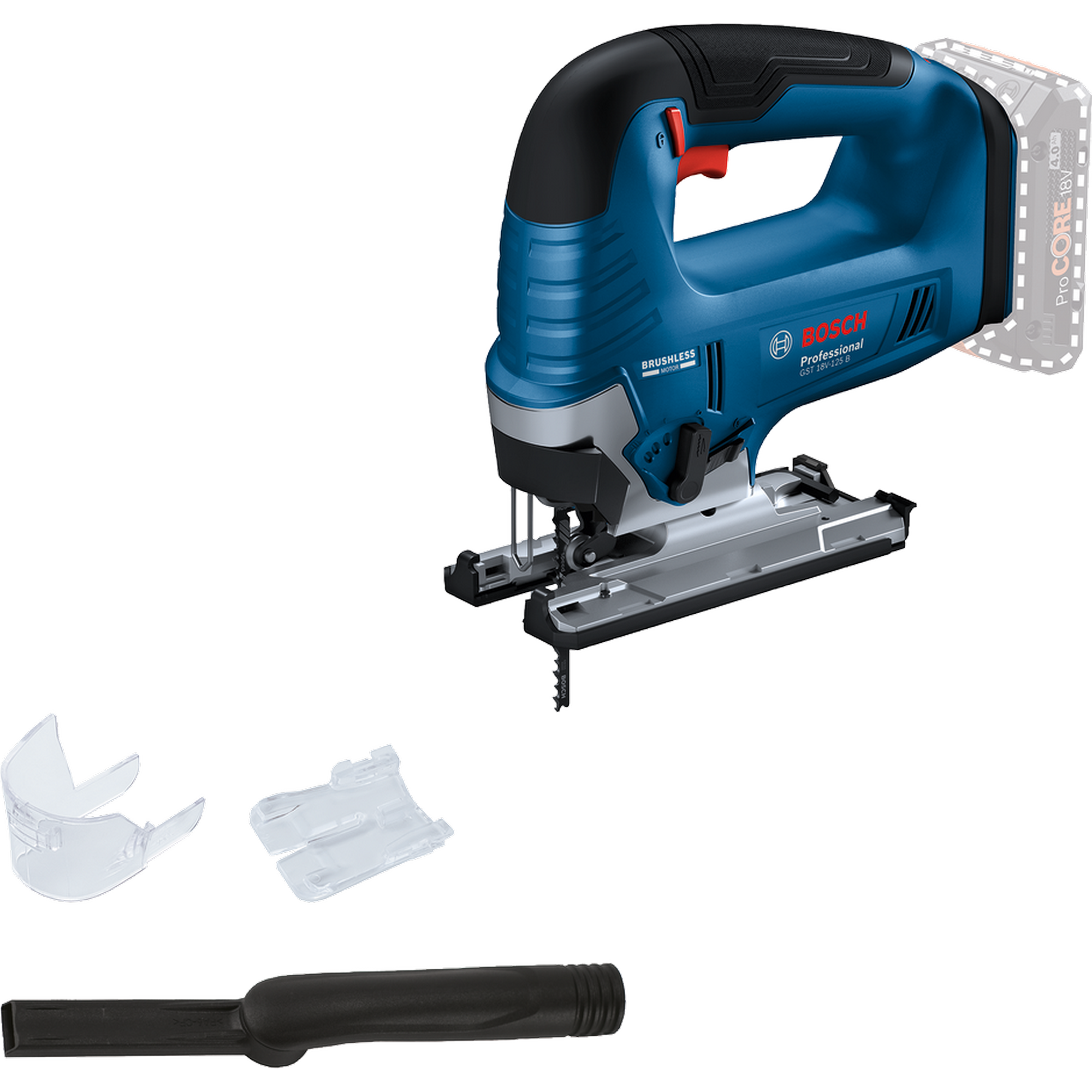 Akku-Stichsäge 'PRO HEAVY DUTY GST 18V-125 B' mit Sägeblatt und L-BOXX 136