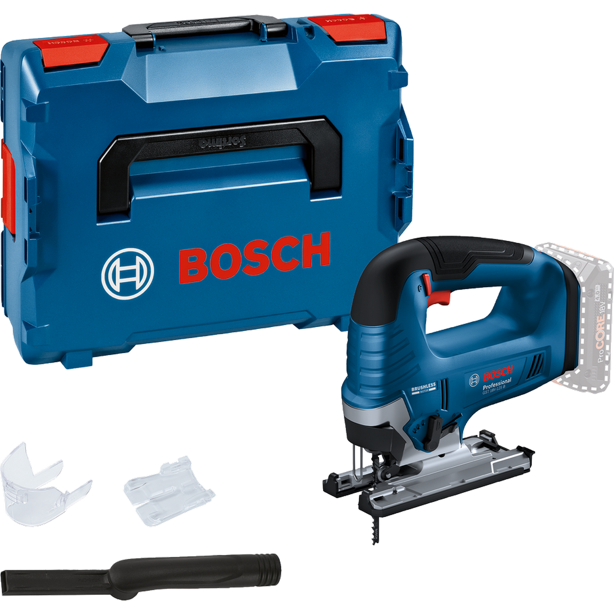 Akku-Stichsäge 'PRO HEAVY DUTY GST 18V-125 B' mit Sägeblatt und L-BOXX 136