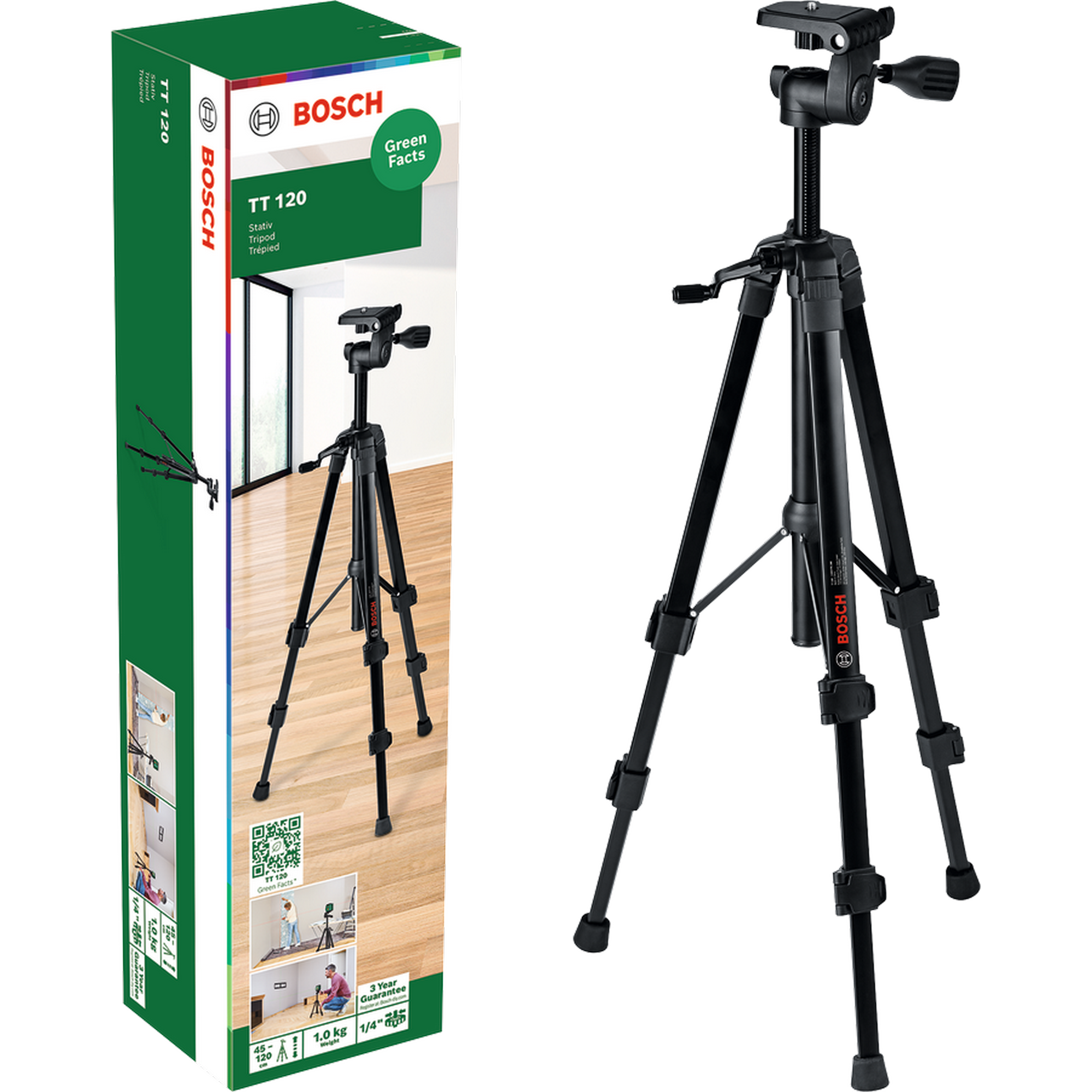 Stativ 'TT 120'  grün 45 - 120 cm