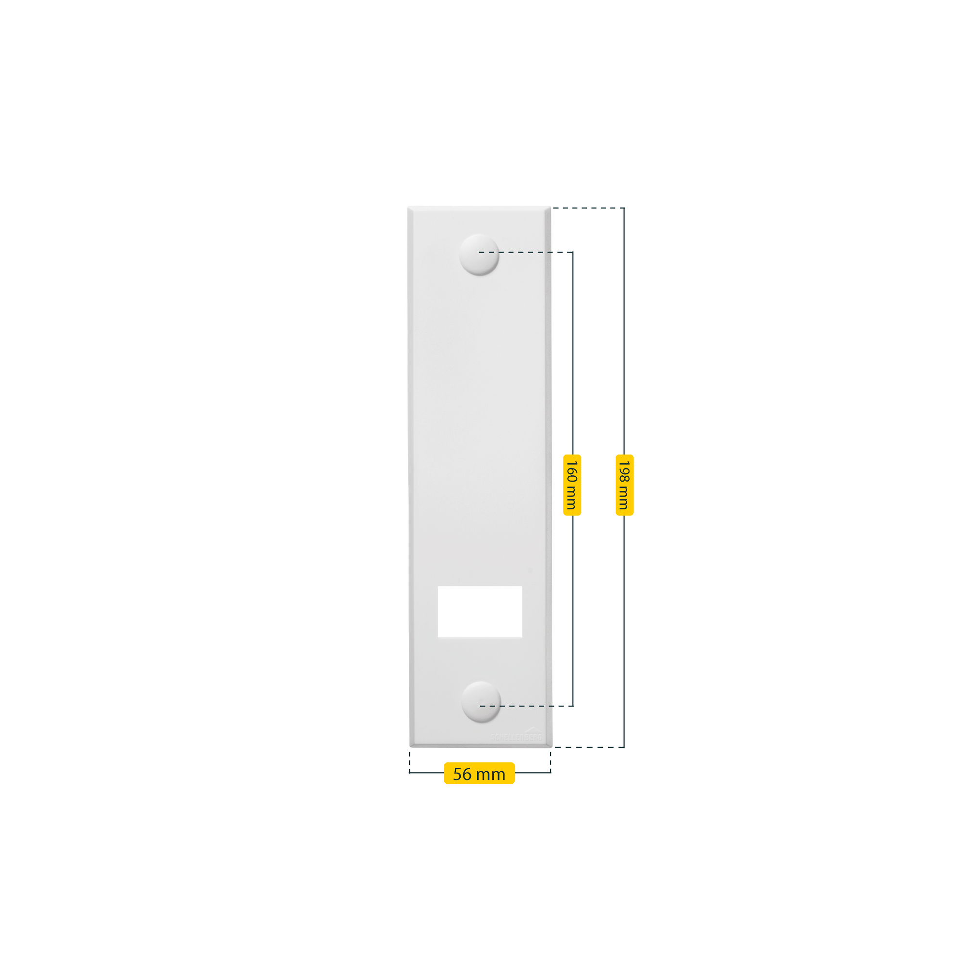 Abdeckplatte 'Standard Maxi' weiß 16 cm