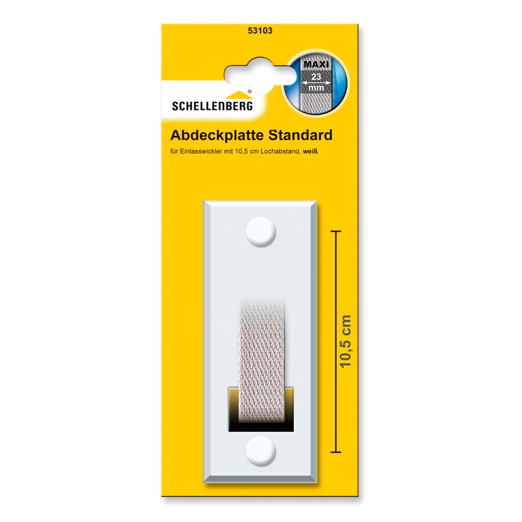 Abdeckplatte 'Standard Maxi' weiß 10,5 cm