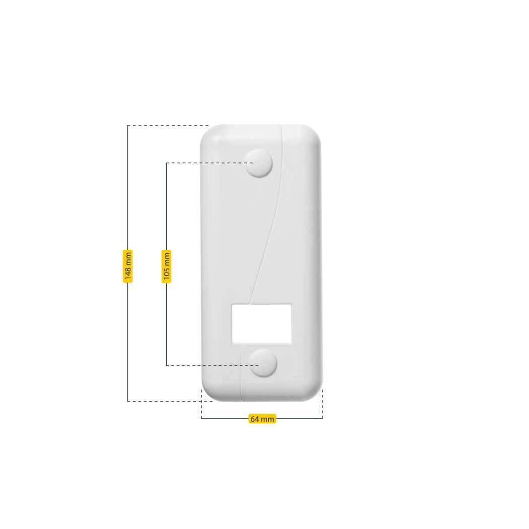 Abdeckplatte 'DUO Maxi' weiß 10,5 cm