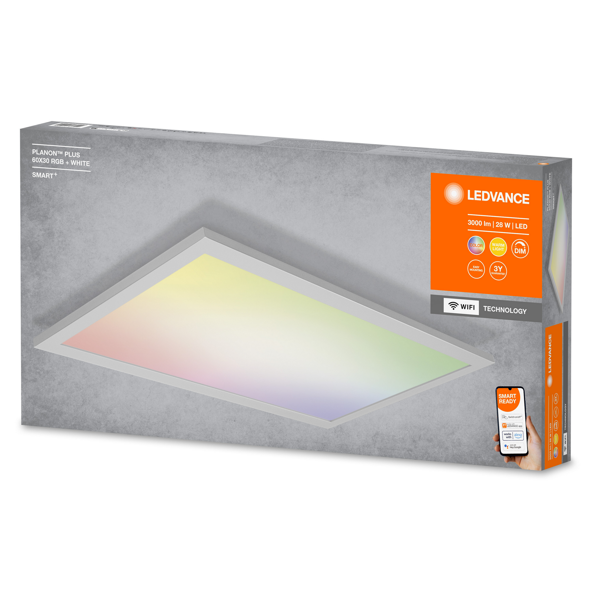 LED-Panel 'Planon Plus' weiß 60 x 30 cm 2000 lm 28 W