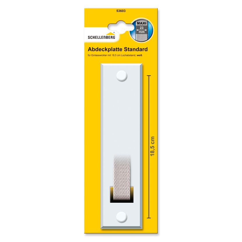 Abdeckplatte 'Standard Maxi' weiß 18,5 cm