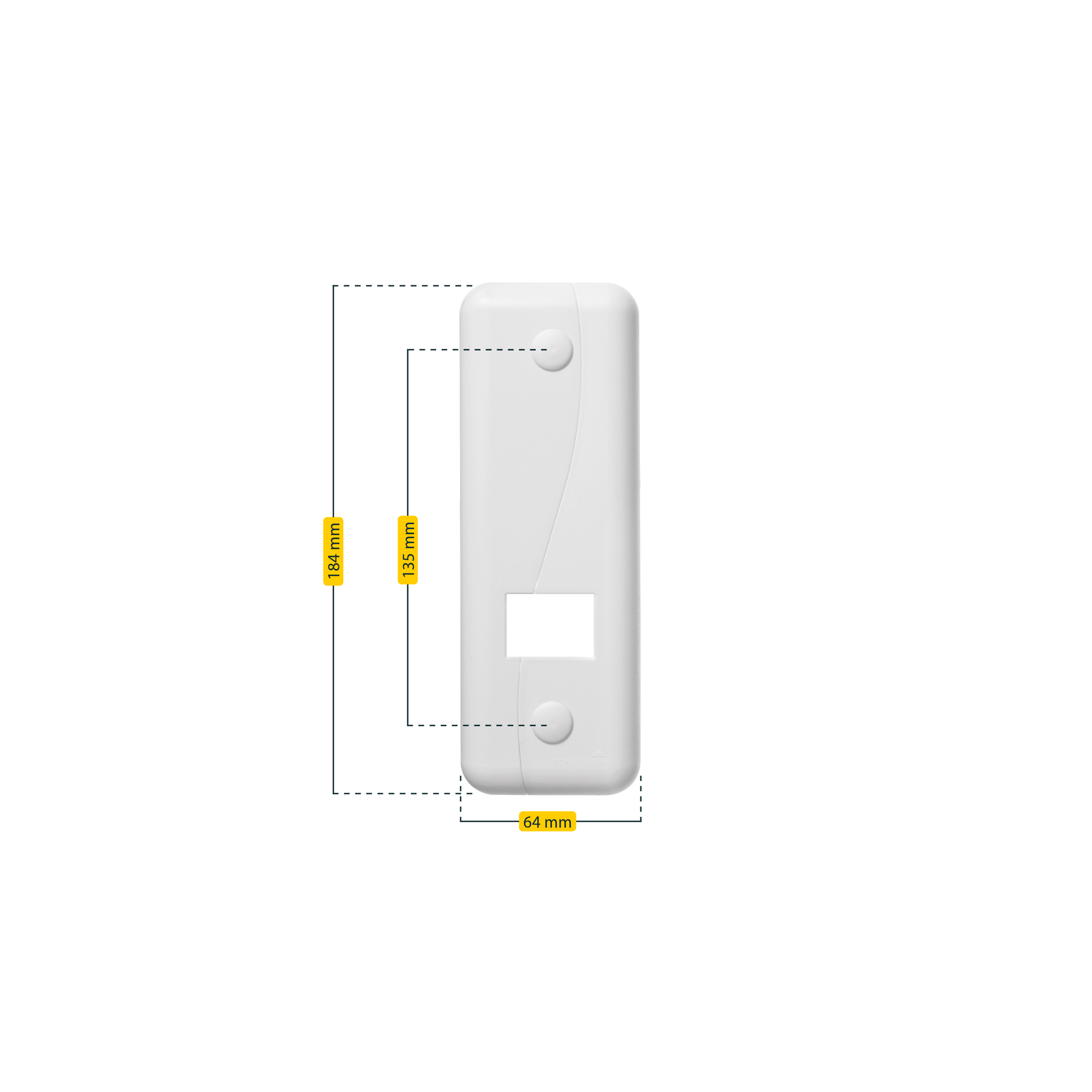 Abdeckplatte 'DUO Maxi' weiß 13,5 cm
