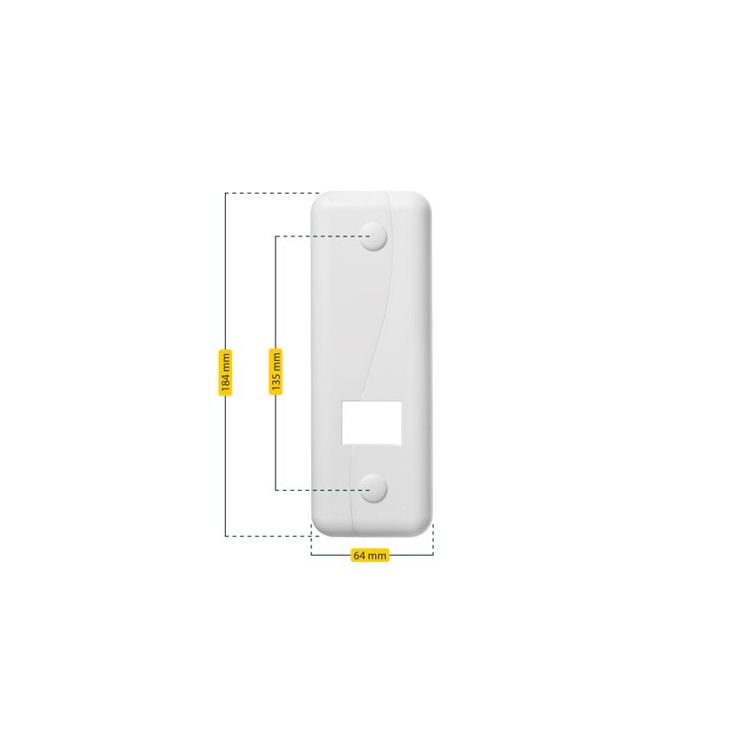 Abdeckplatte 'DUO Maxi' weiß 13,5 cm