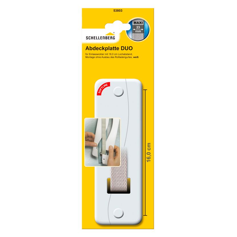 Abdeckplatte 'DUO Maxi' weiß 16 cm