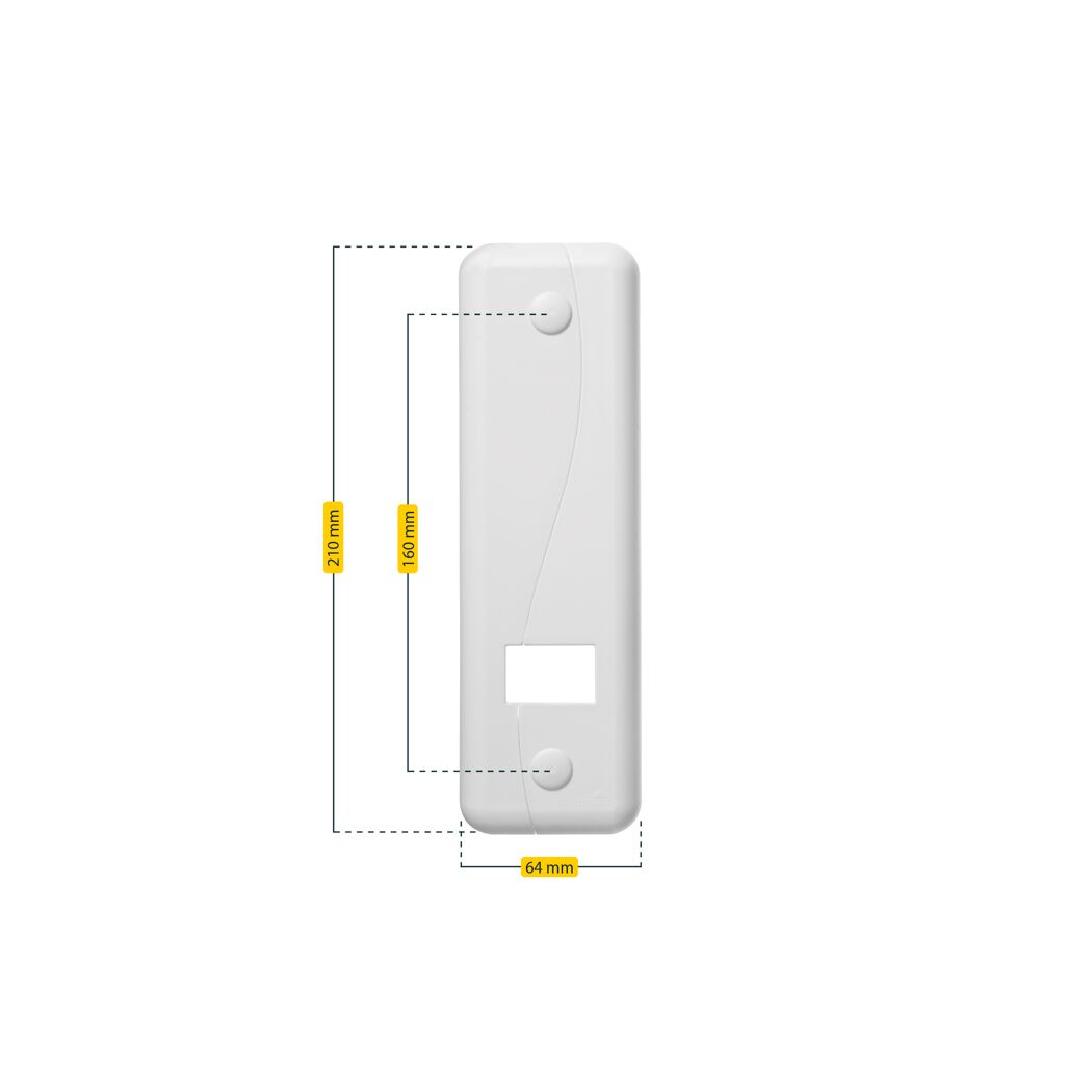 Abdeckplatte 'DUO Maxi' weiß 16 cm