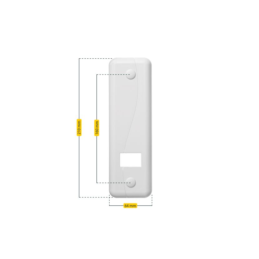 Abdeckplatte 'DUO Maxi' weiß 16 cm