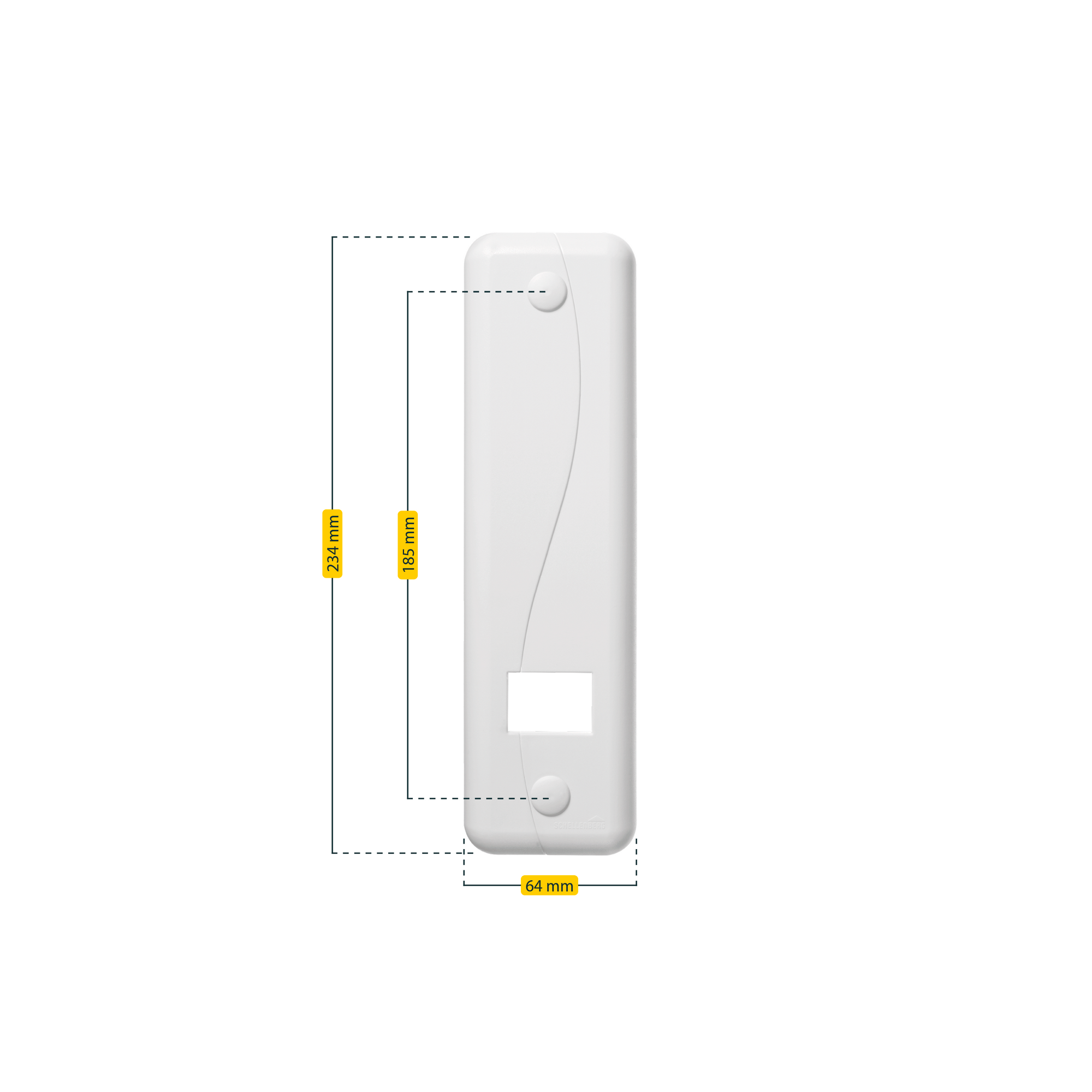 Abdeckplatte 'DUO Maxi' weiß 18,5 cm