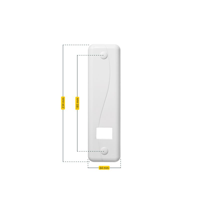 Abdeckplatte 'DUO Maxi' weiß 18,5 cm
