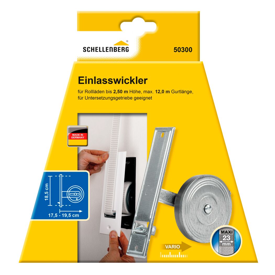 Einlasswickler 'Maxi' Lochabstand 18,5 cm