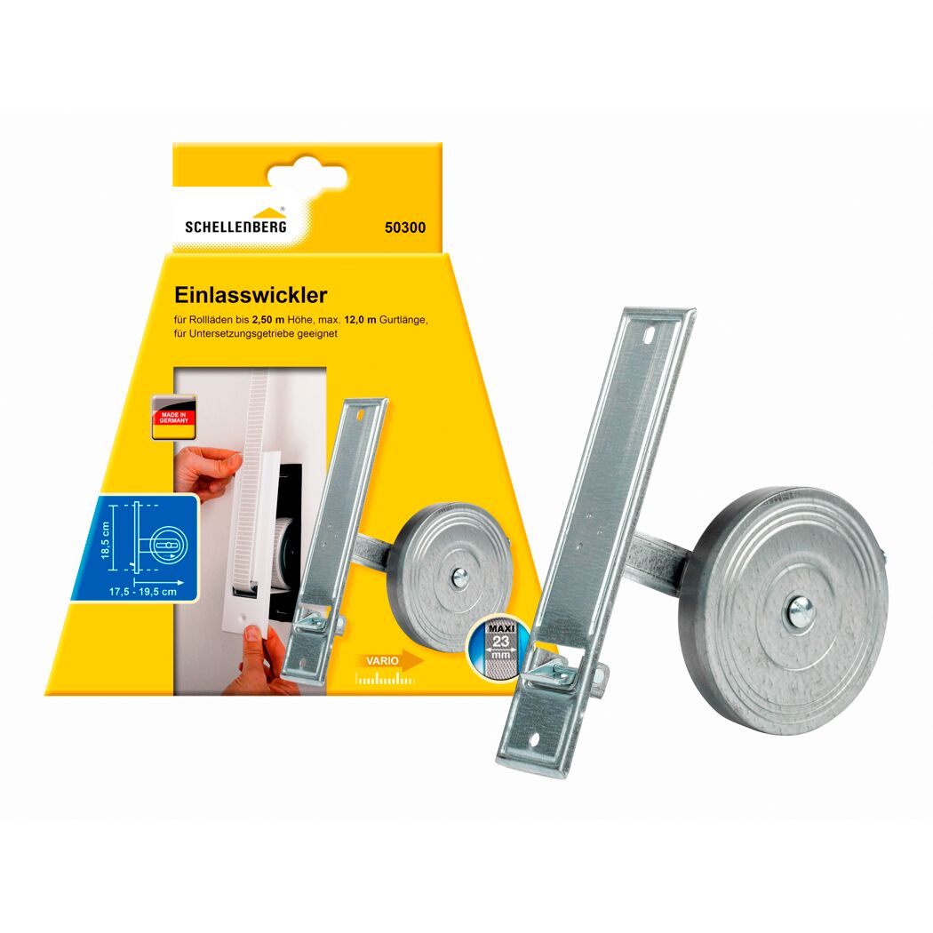 Einlasswickler 'Maxi' Lochabstand 18,5 cm