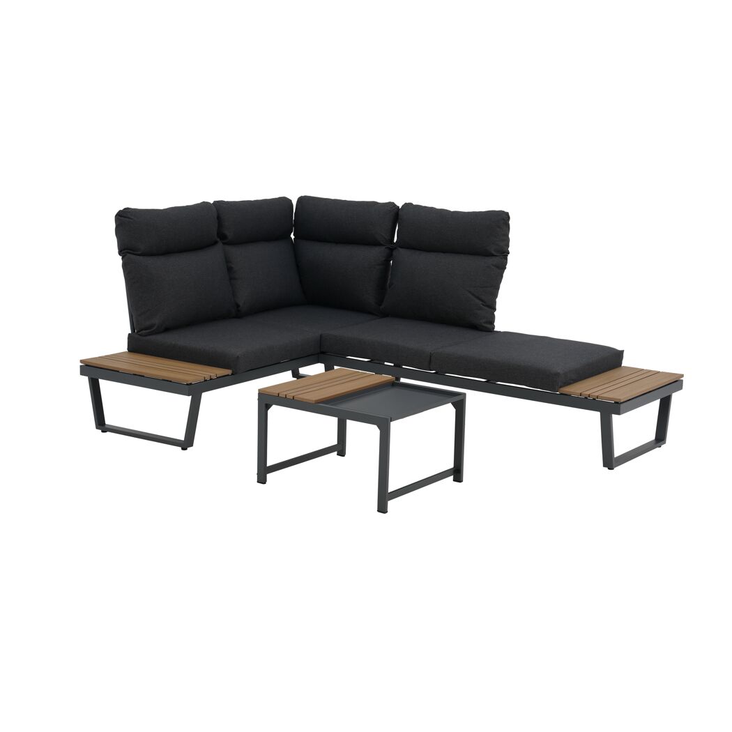 Loungemöbelset 'Allegra' für 3 Personen Aluminium/Stahl