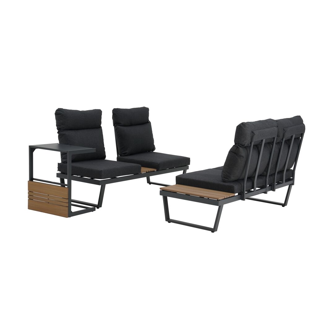 Loungemöbelset 'Allegra' für 3 Personen Aluminium/Stahl
