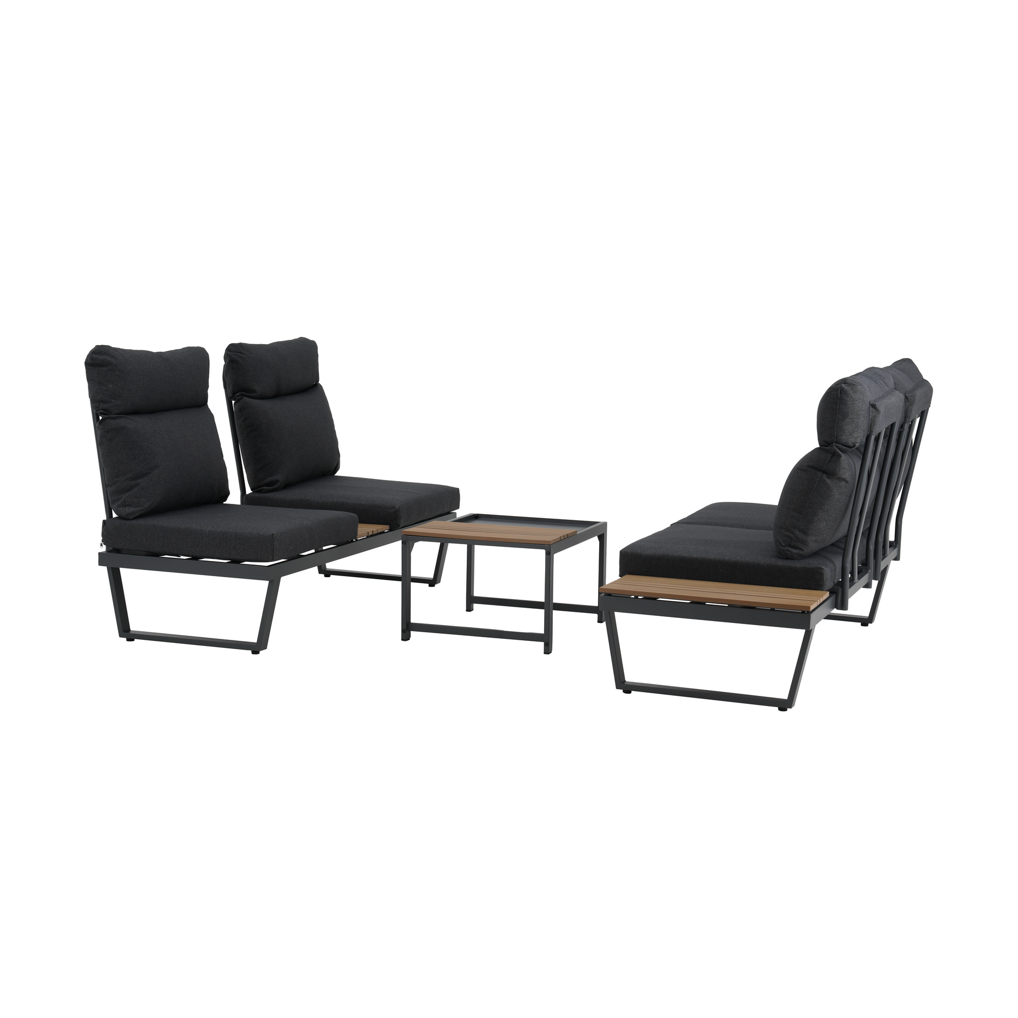 Loungemöbelset 'Allegra' für 3 Personen Aluminium/Stahl