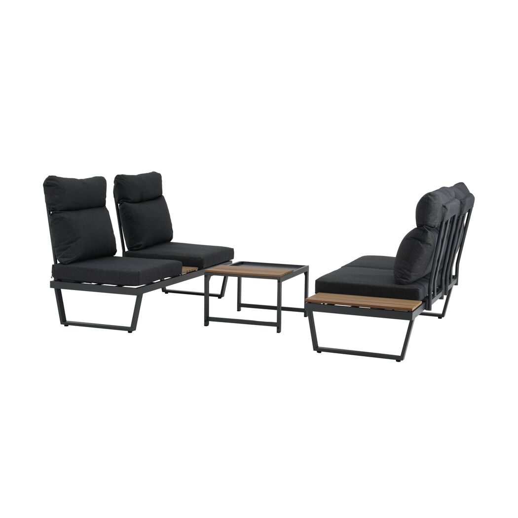 Loungemöbelset 'Allegra' für 3 Personen Aluminium/Stahl