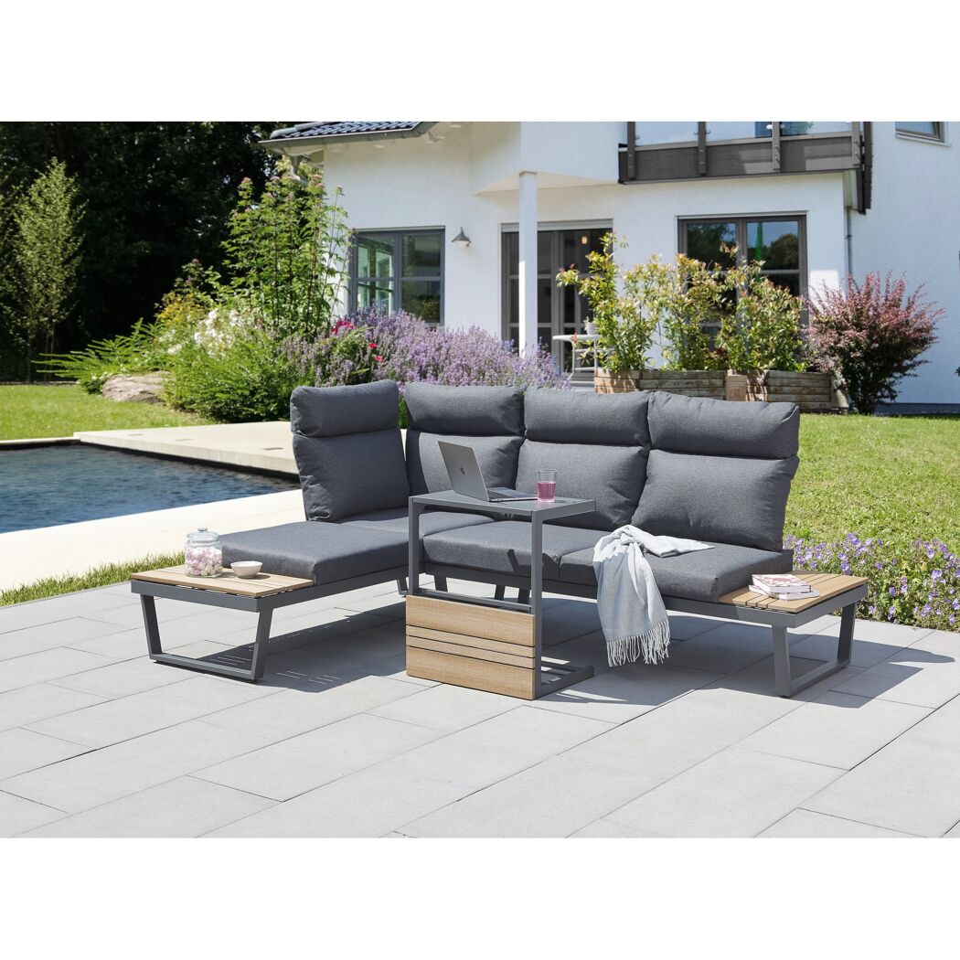 Loungemöbelset 'Allegra' für 3 Personen Aluminium/Stahl