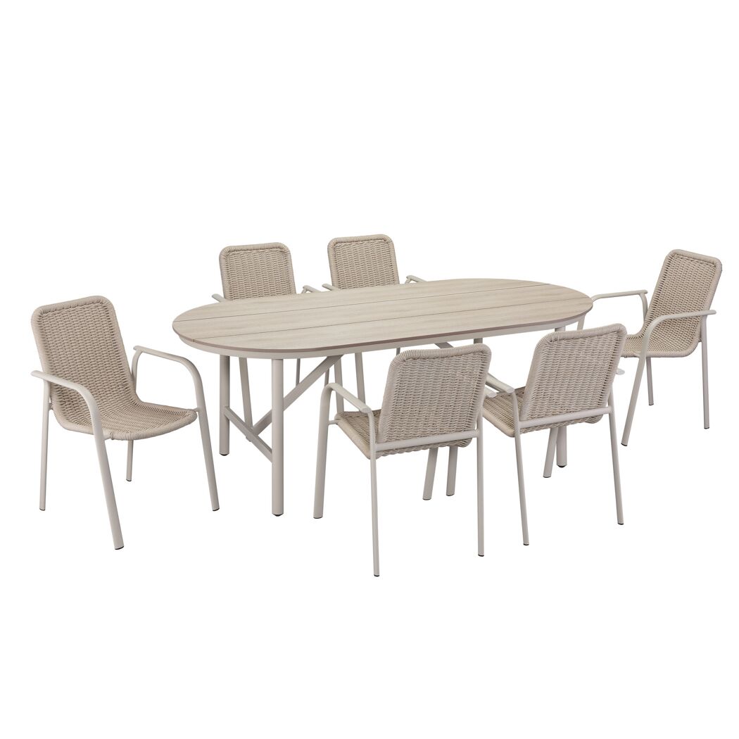 Gartenmöbelset 'Luna' für 6 Personen Aluminium