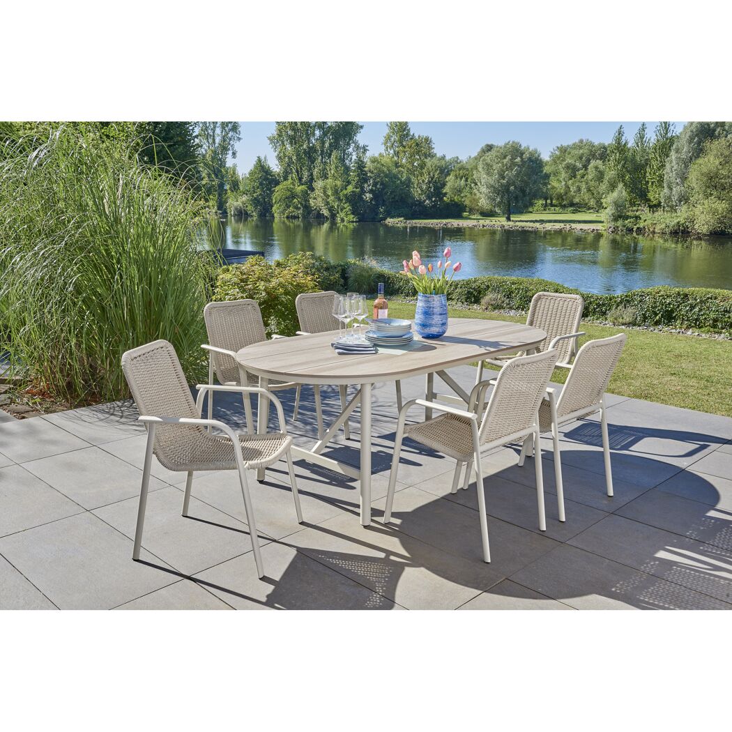 Gartenmöbelset 'Luna' für 6 Personen Aluminium