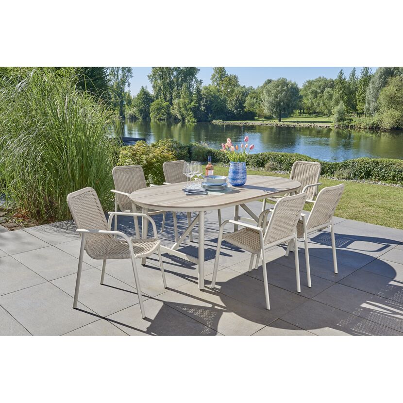 Gartenmöbelset 'Luna' für 6 Personen Aluminium
