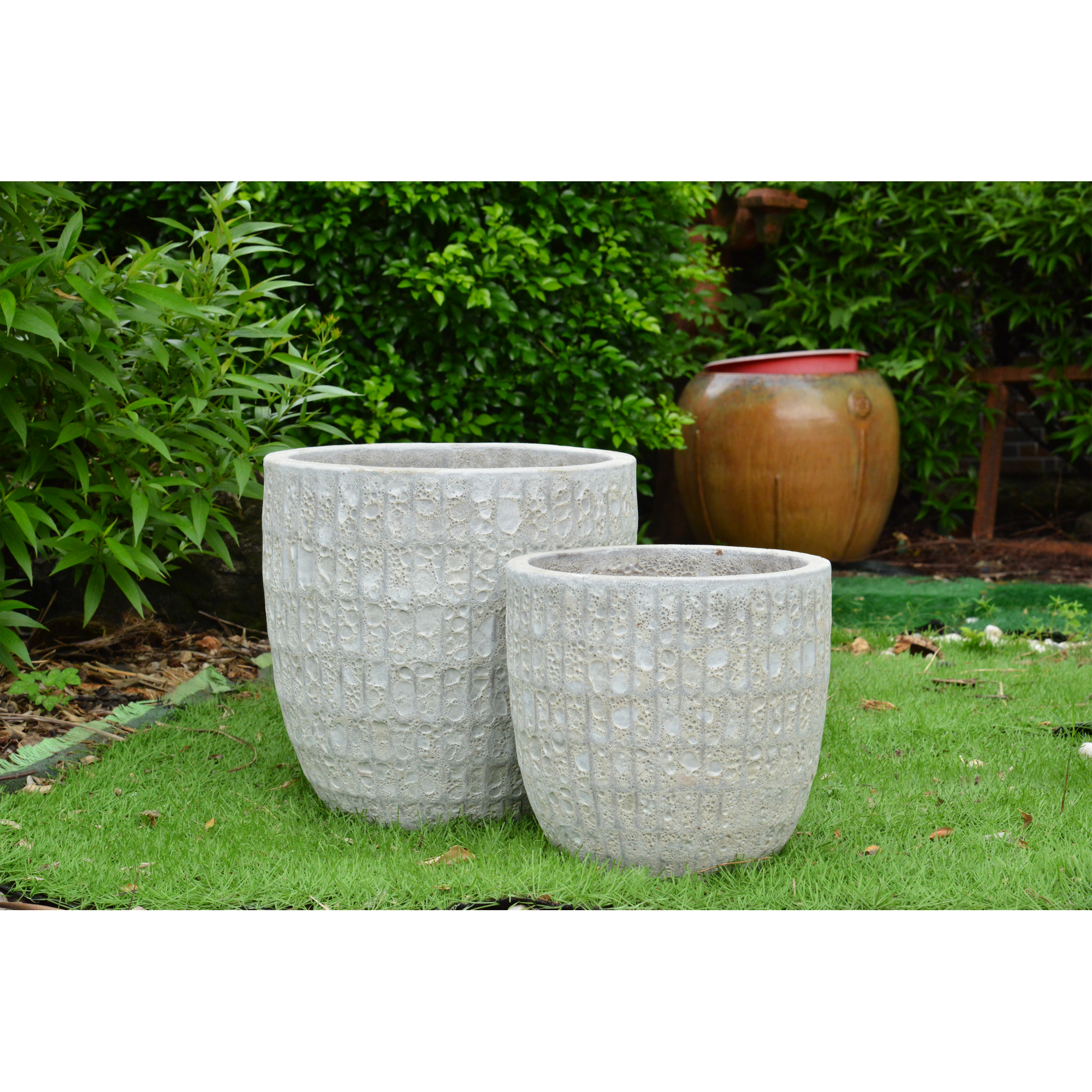 Pflanzgefäß 'Palma' weiß Ø 36 x 35 cm