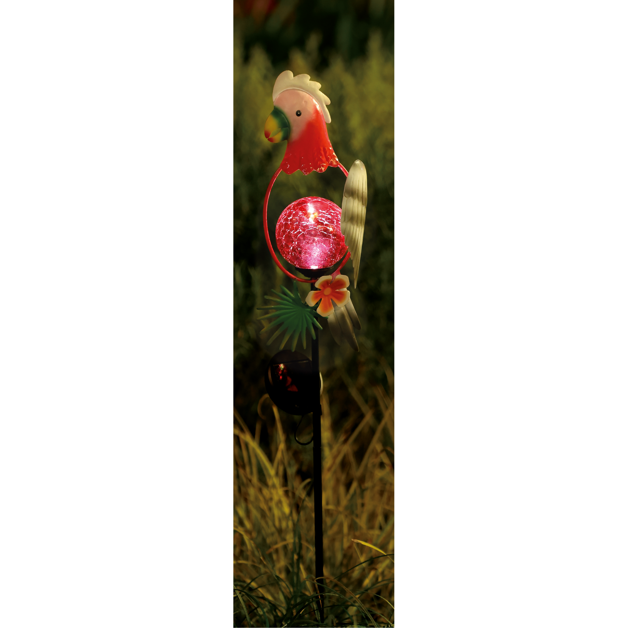 Solar Dekolicht 'Papagei' mehrfarbig 80 cm