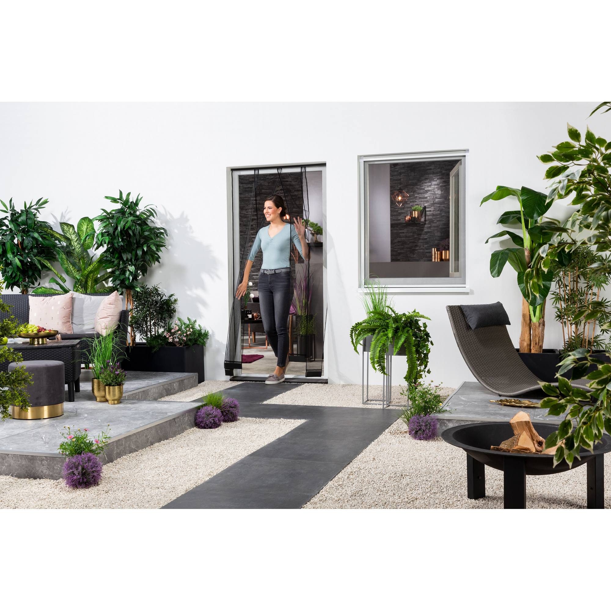 Lamellenvorhang 'Filatec' 100 x 220 cm, schwarz