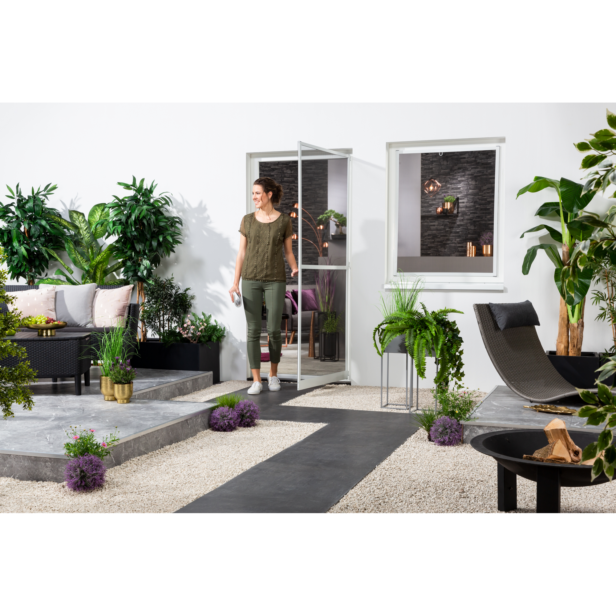 Fliegengitter-Tür 'Master Slim' 100 x 210 cm, weiß