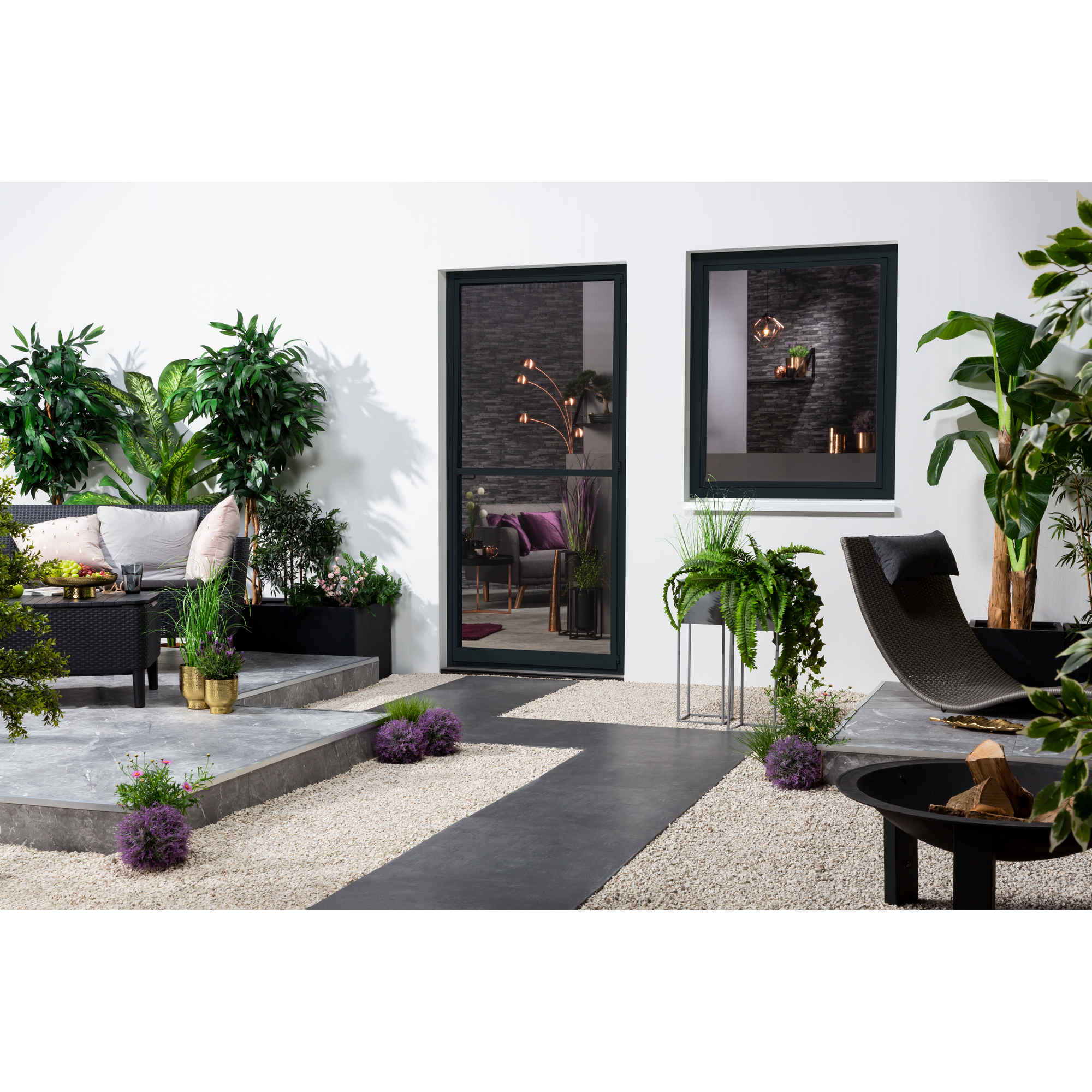 Fliegengitter-Tür 'Master Slim' 100 x 210 cm, anthrazit