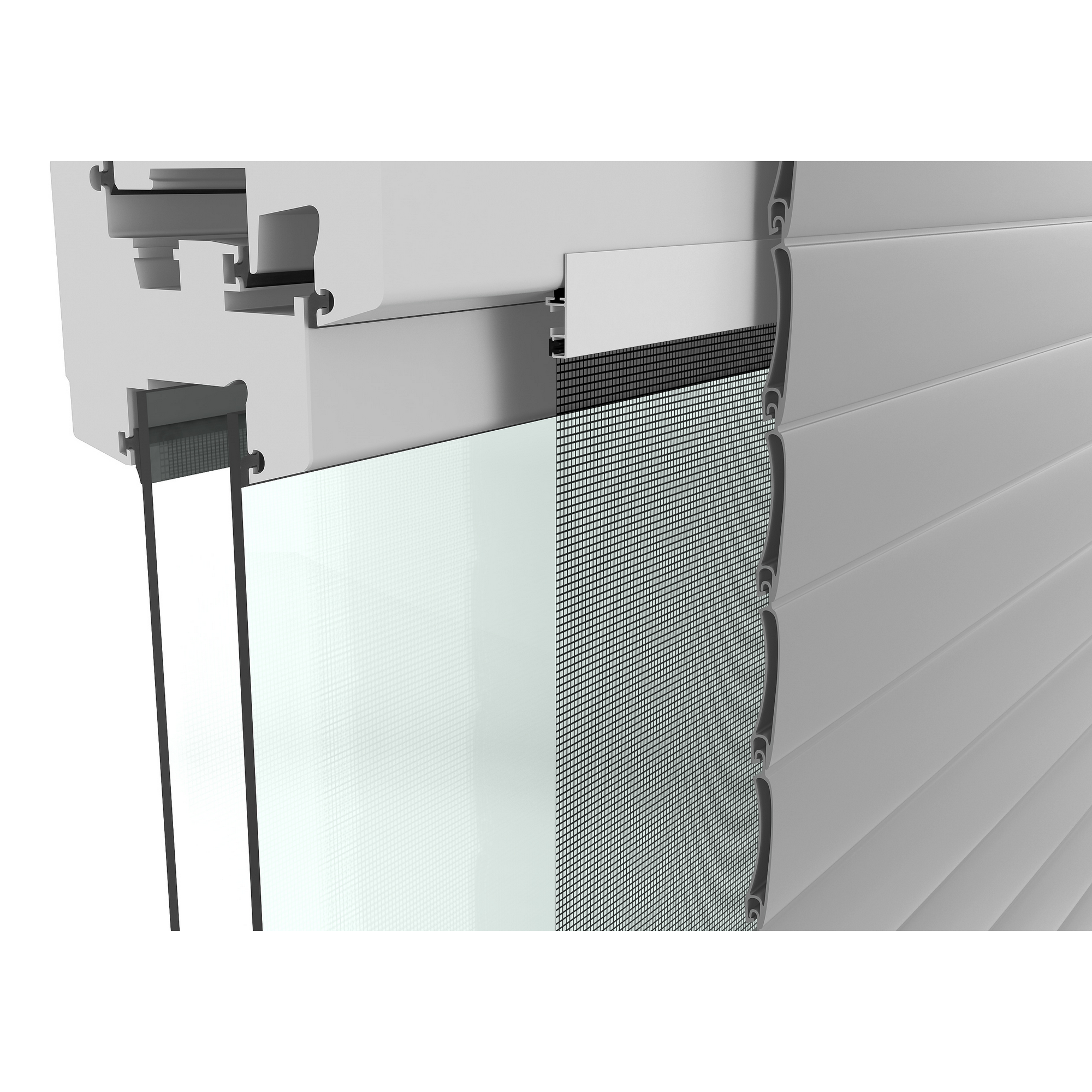 Insektenschutz-Fenster 'Compact' flächenbündig, 130 x 150 cm, weiß